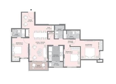 Image of 960 Sq.ft 2 BHK Apartment / Flat for sale in Lodha Sterling, Thane West, Thane for Rs. 17000000