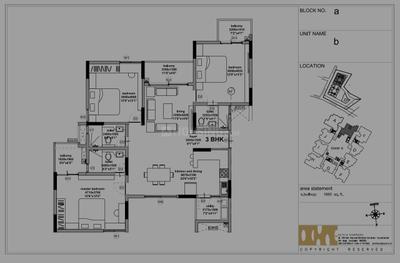 Image of 1690 Sq.ft 3 BHK Apartment / Flat for sale in RBD Stillwaters Apartments, Harlur, Bengaluru for Rs. 20200000