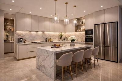 Kitchen Image of 1400 Sq.ft 2 BHK Apartment / Flat for sale in Tadepalli Vijayawada for Rs. 6300000