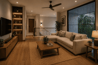 Living Room Image of 1500 Sq.ft 3 BHK Independent House for sale in Amalanagar Thrissur for Rs. 8600000