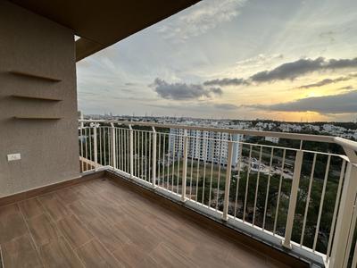 Balcony Image of 1655 Sq.ft 3 BHK Apartment / Flat for rent in L And T Raintree Boulevard, Sahakara Nagar Bengaluru for Rs. 90000