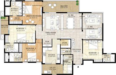 Image of 3640 Sq.ft 4 BHK Apartment / Flat for sale in Adani Water Lily, Vaishno Devi Circle, Ahmedabad for Rs. 32500000