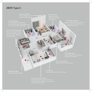 Image of 1089 Sq.ft 2 BHK Apartment / Flat for sale in Krisala 41 Elite Building B, Tathawade, Pune for Rs. 6100000