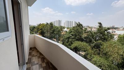Balcony Image of 650 Sq.ft 1 BHK Apartment / Flat for rent in Whitefield Bengaluru for Rs. 27000