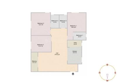 Image of 1674 Sq.ft 3 BHK Apartment / Flat for sale in Purva Atmosphere by Puravankara Limited, Thanisandra, Bengaluru for Rs. 27900000