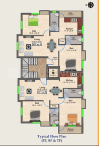 Image of 921 Sq.ft 2 BHK Apartment / Flat for sale in Kolathur, Chennai for Rs. 8500000