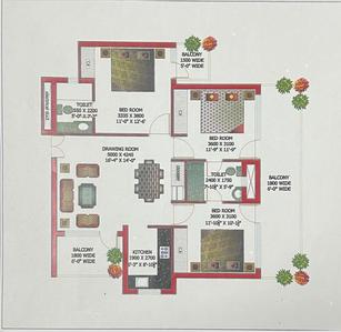 Image of 1508 Sq.ft 3 BHK Apartment / Flat for sale in Ballabhgarh, Faridabad for Rs. 8500000