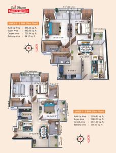 Image of 1144 Sq.ft 3 BHK Apartment / Flat for sale in Dhoomanganj, Allahabad for Rs. 8300000