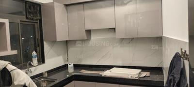 Kitchen Image of 750 Sq.ft 2 BHK Apartment / Flat for rent in DLH Leo Tower, Andheri West Mumbai for Rs. 124999