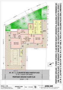Floor Plan Image of 1050 Sq.ft 2 BHK Builder Floor for sale in Gariahat Kolkata for Rs. 9000000