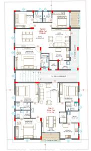 Image of 1775 Sq.ft 3 BHK Apartment / Flat for sale in Puppalaguda, Hyderabad for Rs. 12425000