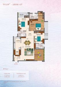 Image of 1850 Sq.ft 3 BHK Apartment / Flat for sale in Ashiana Amarah, Sector 93, Gurgaon for Rs. 25000000