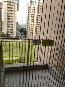 Balcony Image of 1500 Sq.ft 3 BHK Apartment / Flat for rent in Emaar Palm Gardens, Sector 83 Gurgaon for Rs. 45000