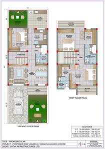 Image of 1672 Sq.ft 3 BHK Independent House for sale in Satya Malwa County, Manglia, Indore for Rs. 10900000