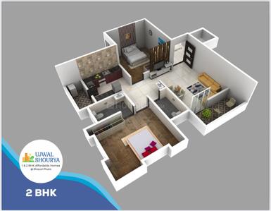 Image of 787 Sq.ft 2 BHK Apartment / Flat for sale in Ujwal Shourya B Building C Building, Dhayari, Pune for Rs. 5498000