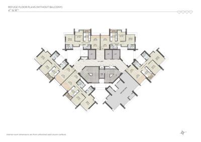 Image of 990 Sq.ft 2 BHK Apartment / Flat for sale in Eternia At Kalpataru Parkcity, Kolshet, Thane for Rs. 11000000