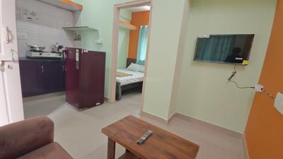 Living Room Image of 550 Sq.ft 1 BHK Apartment / Flat for rent in Rayasandra Bengaluru for Rs. 17000