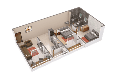 Image of 900 Sq.ft 2 BHK Apartment / Flat for sale in Malkapur, Satara for Rs. 5500000