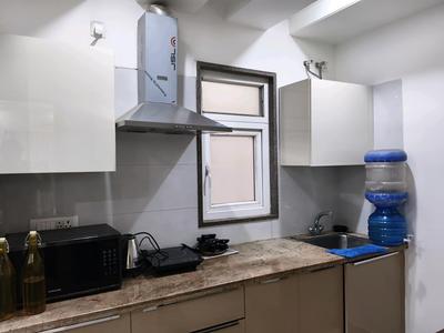 Kitchen Image of 1100 Sq.ft 1 BHK Builder Floor for rent in Sector 56 Gurgaon for Rs. 42000