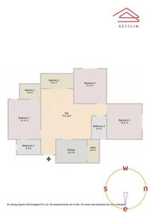 Image of 1360 Sq.ft 3 BHK Apartment / Flat for sale in Prestige Primrose Hills by Prestige Projects Pvt Ltd, Block 4B, Bengaluru for Rs. 19000000