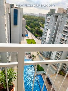 Balcony Image of 2000 Sq.ft 3 BHK Apartment / Flat for rent in SJR Blue Waters, Parappana Agrahara Bengaluru for Rs. 85000