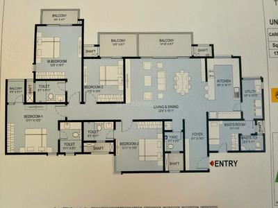Image of 2500 Sq.ft 4 BHK Apartment / Flat for sale in L And T Raintree Boulevard, Sahakara Nagar, Bengaluru for Rs. 53500000