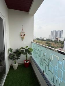 Balcony Image of 650 Sq.ft 1 BHK Apartment / Flat for rent in Kondapur Hyderabad for Rs. 25000