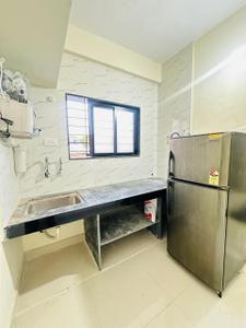 Kitchen Image of 599 Sq.ft 1 BHK Apartment / Flat for rent in Wadgaon Sheri Pune for Rs. 22000