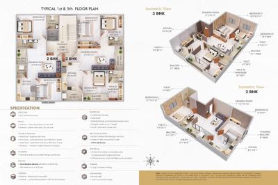 Floor Plan Image of 1400 Sq.ft 3 BHK Apartment / Flat for sale in Omkar Nagar Nagpur for Rs. 6800000