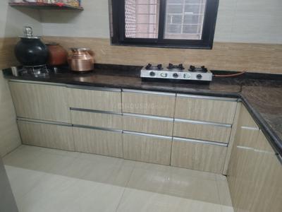 Kitchen Image of 650 Sq.ft 1 BHK Apartment / Flat for rent in Ganga Dham Pune for Rs. 30000