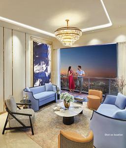 Living Room Image of 953 Sq.ft 2 BHK Apartment / Flat for sale in Lodha Aura, Wadala East Mumbai for Rs. 46000000