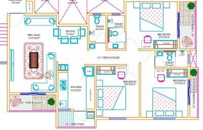 Image of 1450 Sq.ft 3 BHK Apartment / Flat for sale in Amravati Road, Nagpur for Rs. 7500000