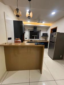 Kitchen Image of 1800 Sq.ft 3 BHK Apartment / Flat for rent in Darshanam Club Life, Undera Vadodara for Rs. 60000
