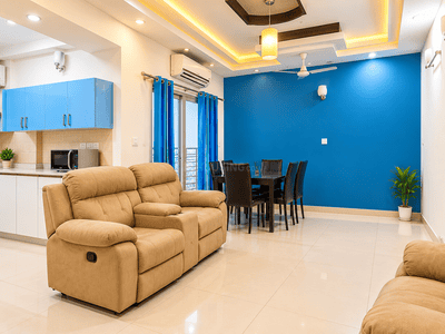 Living Room Image of 1250 Sq.ft 2 BHK Apartment / Flat for rent in Swatantra Indraprastha Apartments, Sector 32 Faridabad for Rs. 32000