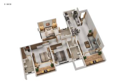 Image of 1465 Sq.ft 3 BHK Apartment / Flat for sale in Kohinoor Satori , Mahalunge, Pune for Rs. 15500000