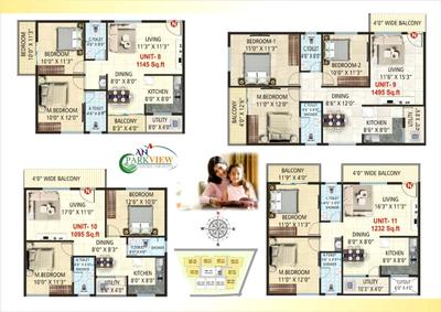 Image of 1095 Sq.ft 2 BHK Apartment / Flat for sale in AN Park View, Kumaraswamy Layout, Bengaluru for Rs. 8200000