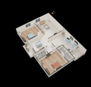 Image of 1640 Sq.ft 3 BHK Apartment / Flat for sale in Chandanagar, Hyderabad for Rs. 9512000