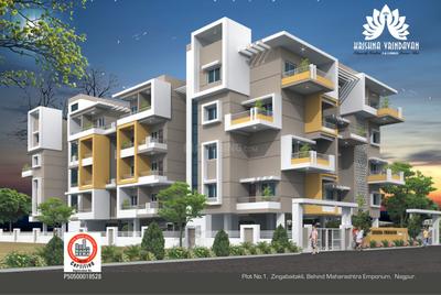 Image of 600 Sq.ft 2 BHK Apartment / Flat for rent in Krishna Vrindavan, Zingabai Takli, Nagpur for Rs. 21000