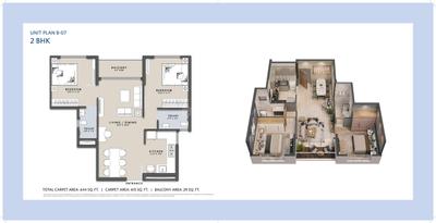 Image of 860 Sq.ft 3 BHK Apartment / Flat for sale in Siddha Sky Phase 4, Sion, Mumbai for Rs. 41000000