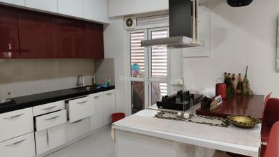 Kitchen Image of 1980 Sq.ft 3 BHK Apartment / Flat for rent in Lodha Belmondo, Gahunje Pune for Rs. 110000