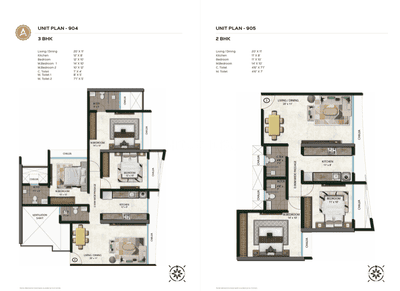 Image of 1221 Sq.ft 2 BHK Apartment / Flat for sale in Tricity Aspire, Kharghar, Navi Mumbai for Rs. 14600000