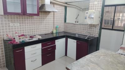 Kitchen Image of 630 Sq.ft 1 BHK Apartment / Flat for rent in Ganesh Nakshatram, Dhayari Pune for Rs. 15000
