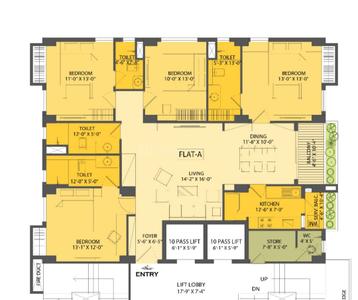 Image of 2315 Sq.ft 4 BHK Apartment / Flat for sale in Elgin, Kolkata for Rs. 57000000