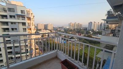 Balcony Image of 1050 Sq.ft 2 BHK Apartment / Flat for rent in Vedant Kingston Aura, Handewadi Pune for Rs. 30000
