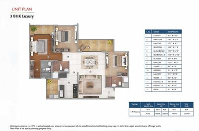 Image of 1750 Sq.ft 3 BHK Apartment / Flat for sale in Shapoorji Pallonji JoyVille, Sector 102, Gurgaon for Rs. 30000000