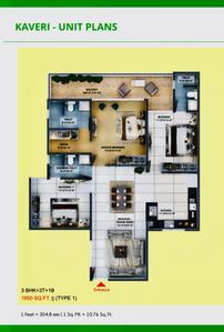 Image of 1850 Sq.ft 3 BHK Apartment / Flat for sale in Windlass River Valley Kaveri Phase, Kuwan Wala, Dehradun for Rs. 15200000