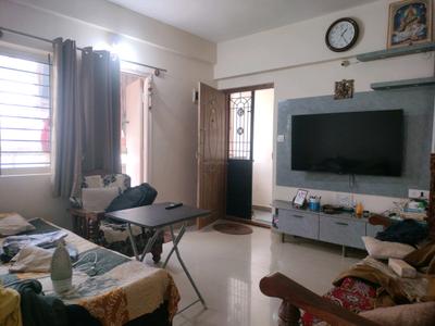 Living Room Image of 1000 Sq.ft 2 BHK Apartment / Flat for rent in MVS Paradise, Chansandra Bengaluru for Rs. 34000