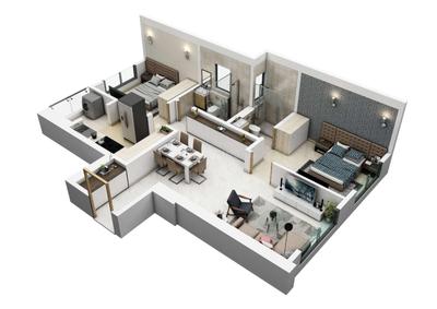 Image of 552 Sq.ft 1 BHK Apartment / Flat for sale in Runwal Pinnacle, Bhandup West, Mumbai for Rs. 10400000