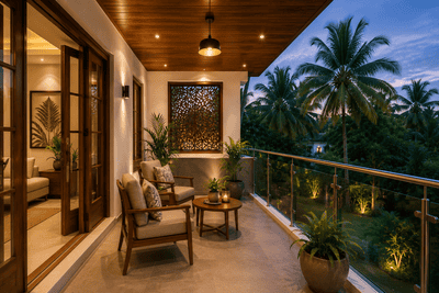 Balcony Image of 2000 Sq.ft 3 BHK Independent House for sale in Nellikunnu Thrissur for Rs. 11800000