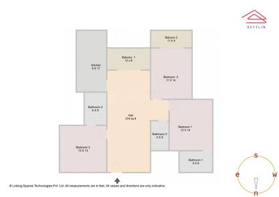 Image of 1972 Sq.ft 3 BHK Apartment / Flat for sale in Chikkanagamangala, Bengaluru for Rs. 19000000